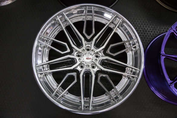 ADV05F Track Spec Advanced Series Wheels – Brushed with Polished Windows w/ Gloss Clear With Polished w/ Gloss Clear Lips