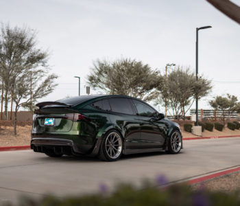 Dark Metallic Green Tesla Model X – ADV10 Track Spec CS Wheels