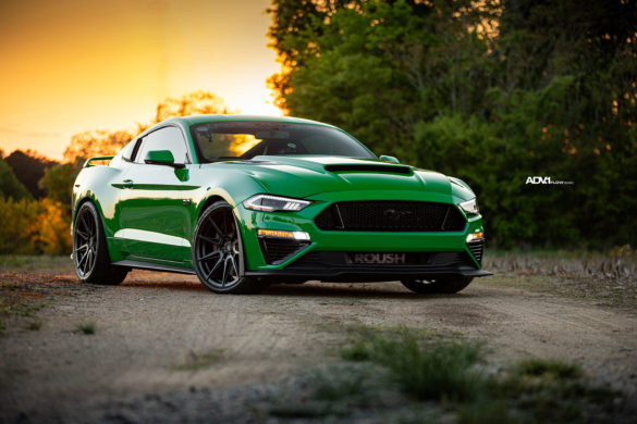 Green Roush Supercharged Ford Mustang GT – ADV5.0 FLOWspec Wheels in Satin Black
