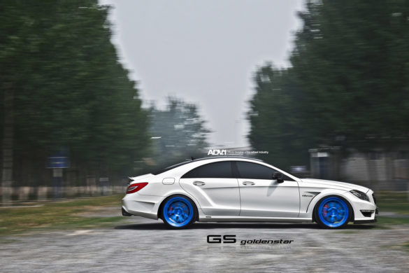 Mercedes CLS63 Widebody – ADV7 M.V2 SL Concave Wheels – Brushed / Peek-a-Blue / Clear
