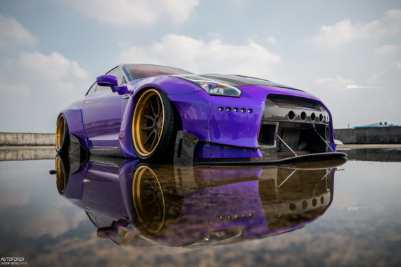 Purple Pandem Rocketbunny Widebody Nissan GT-R – ADV5.0 Track Spec CS Wheels