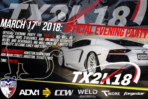 March 17th: Official EVS Motors TX2K18 Launch Party
