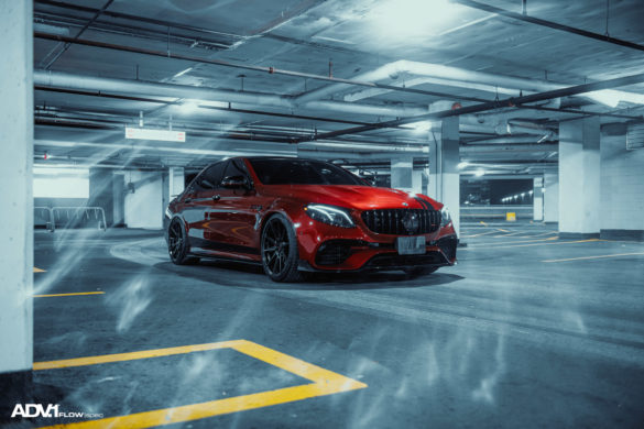 Cardinal Red Mercedes-Benz E63 AMG – ADV5.0 FLOWSpec Wheels in Satin Black