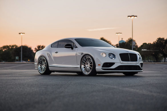 White Bentley Continental GT V8S – ADV15 Track Spec CS Series Concave Wheels