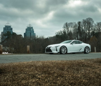 Ultra White Lexus LC500 – ADV005 FLOWspec Wheels in Brushed w/ Gloss Clear